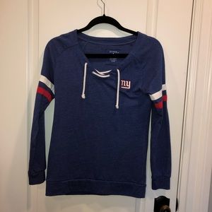 NFL New York Giants lace up long sleeve